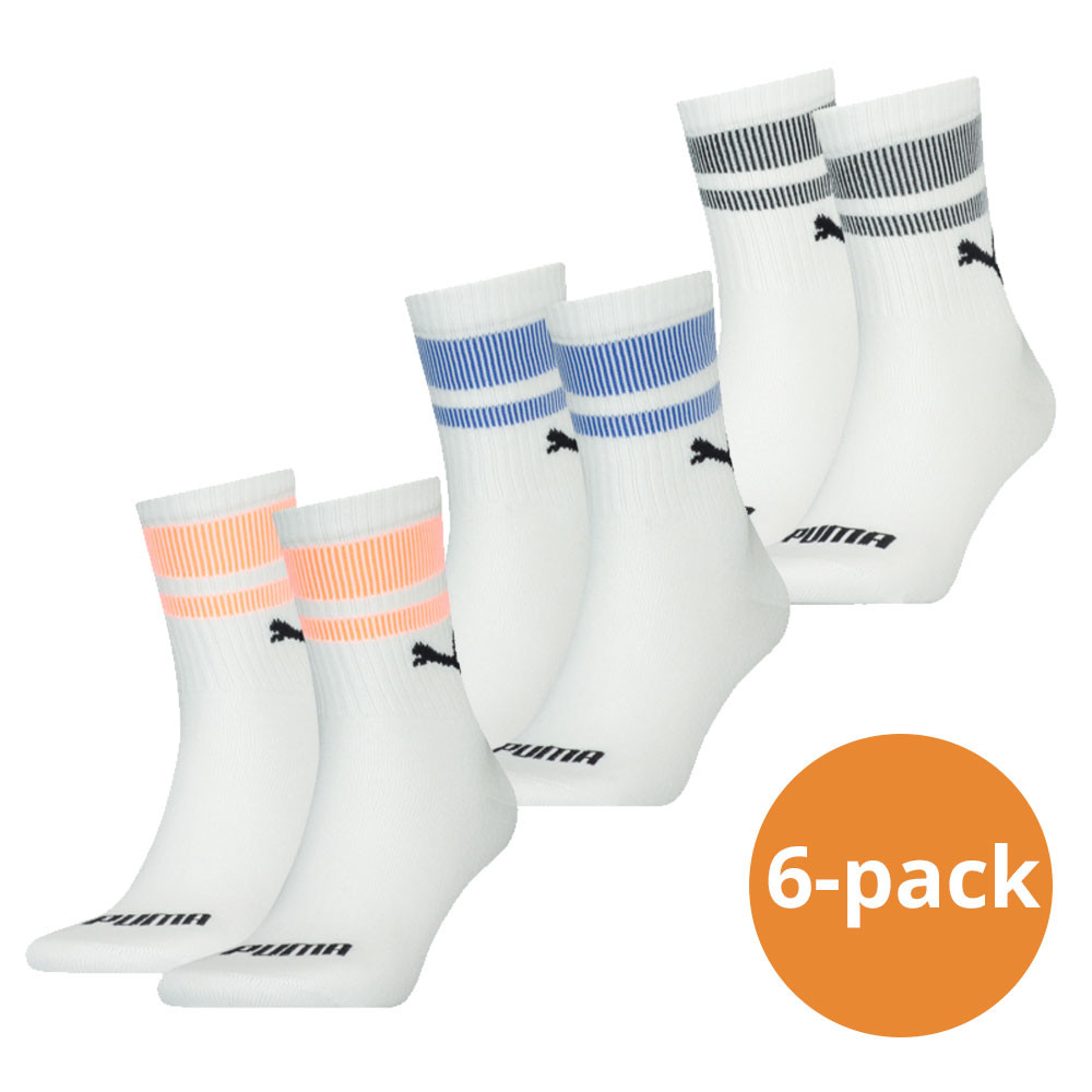 puma-sokken-short-crew-new-heritage-6-pack-wit-oranje-blauw-zwart